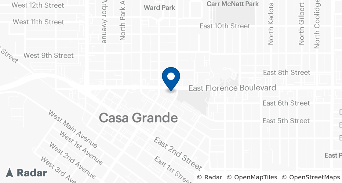 Map of Dairy Queen Location:: 211 E Florence Blvd, Casa Grande, AZ, 85122-4048